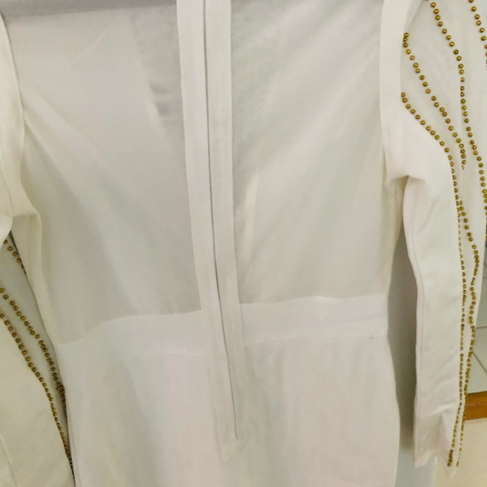 WOW Couture Bead Embellished Mesh Bandage Dress - Picture 6 of 8